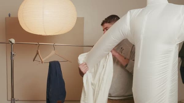 Bellyron Hands-Free Ironing Machine, still from the video