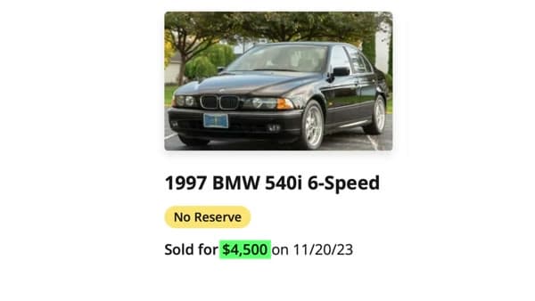 BMW E39 540i, still from the video