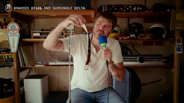 J. Press Surcingle Belt, still from the video